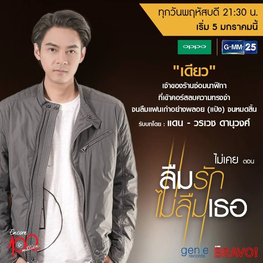โปสเตอร์ละคร Encore 100 Million Views ไม่เคยไตรภาค ตอน ลืมรัก ไม่ลืมเธอ ใช้เป็นพื้นหลัง