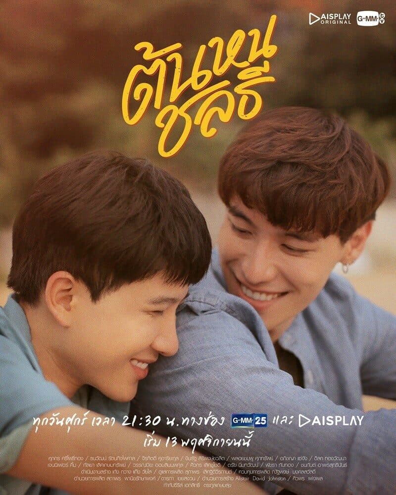 โปสเตอร์ละคร ต้นหนชลธี ใช้เป็นพื้นหลัง