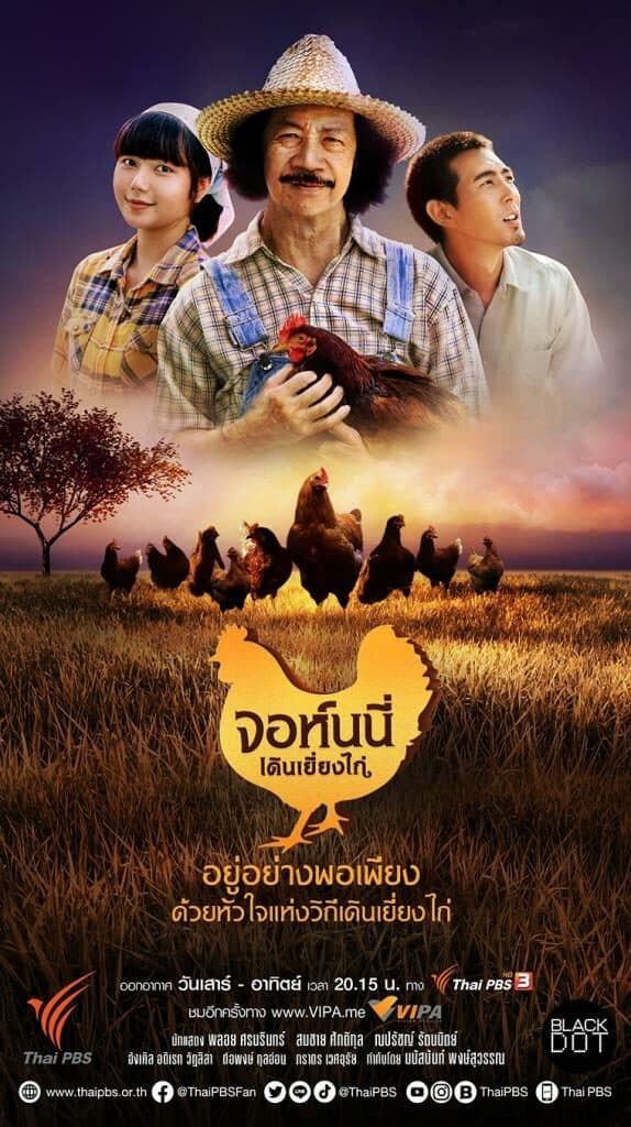 โปสเตอร์ละคร จอห์นนี่เดินเยี่ยงไก่ ใช้เป็นพื้นหลัง