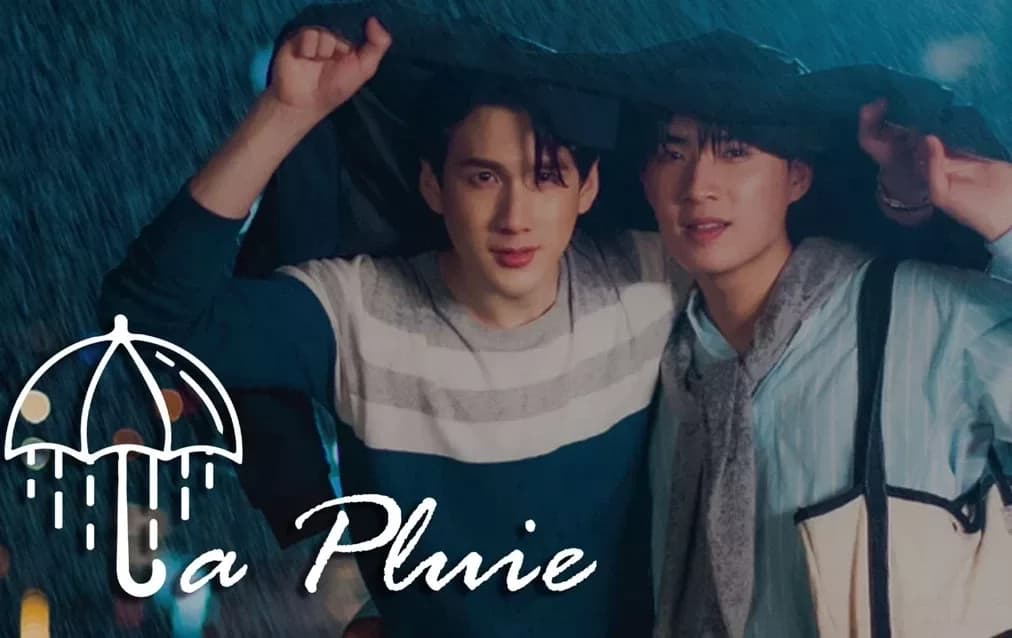 โปสเตอร์ละคร ฝนตกครั้งนั้นฉันรักเธอ La Pluie The Series ใช้เป็นพื้นหลัง