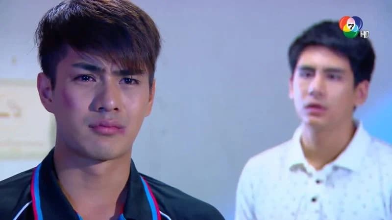 โปสเตอร์ละคร สองมือ...พ่อ ใช้เป็นพื้นหลัง