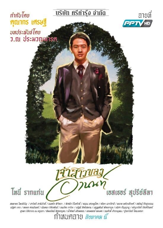 โปสเตอร์ละคร เจ้าสาวของอานนท์ ใช้เป็นพื้นหลัง