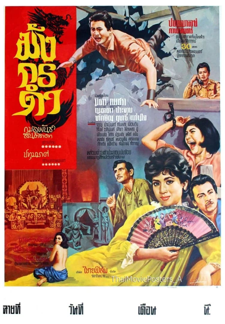 โปสเตอร์ภาพยนตร์ มังกรดำ ใช้เป็นพื้นหลัง