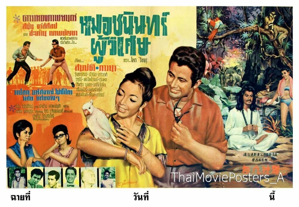 โปสเตอร์ภาพยนตร์ หมอชนินทร์ผู้วิเศษ ใช้เป็นพื้นหลัง