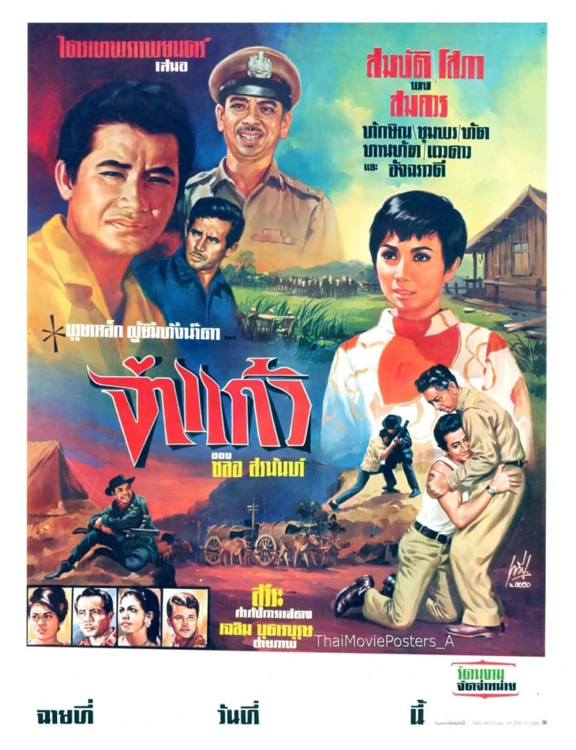 โปสเตอร์ภาพยนตร์ จ่าแก้ว ใช้เป็นพื้นหลัง