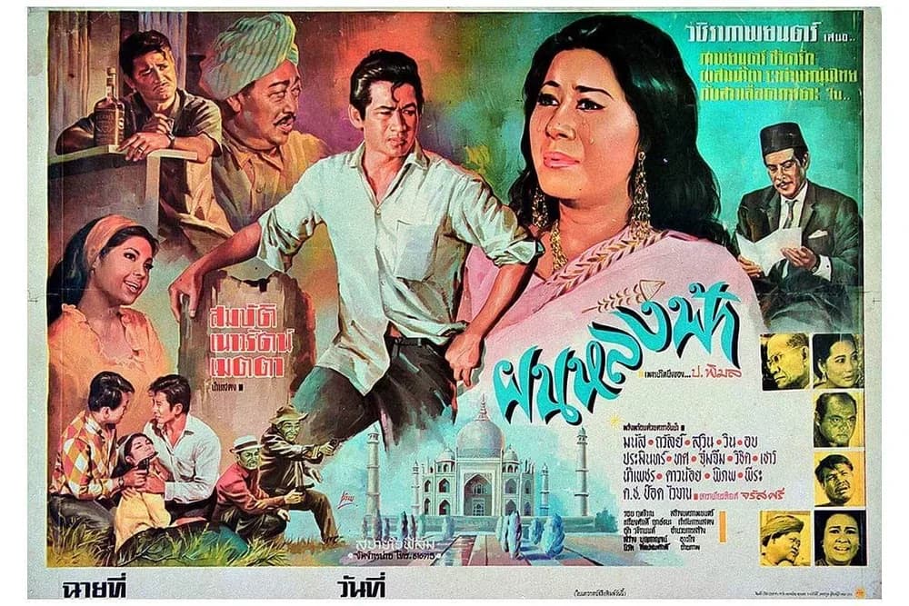 โปสเตอร์ภาพยนตร์ ฝนหลงฟ้า ใช้เป็นพื้นหลัง