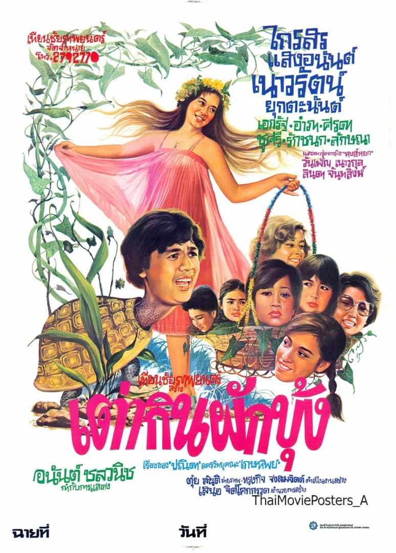 โปสเตอร์ภาพยนตร์ เต่ากินผักบุ้ง ใช้เป็นพื้นหลัง