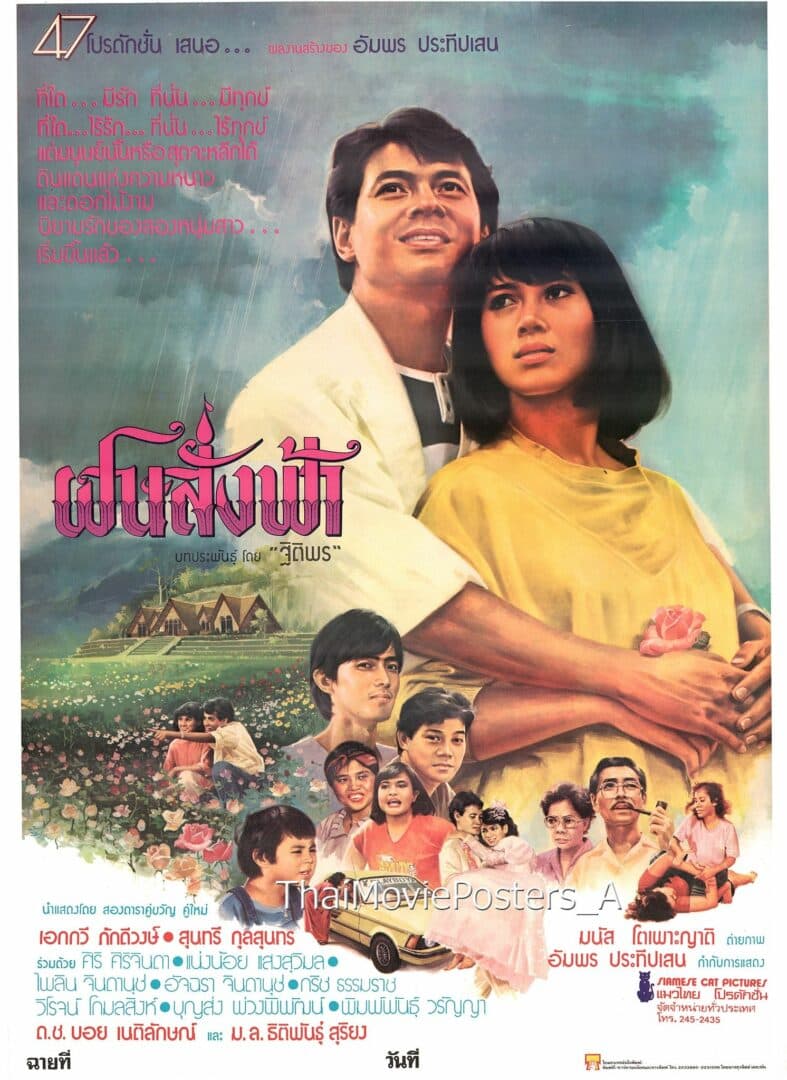 โปสเตอร์ภาพยนตร์ ฝนสั่งฟ้า ใช้เป็นพื้นหลัง