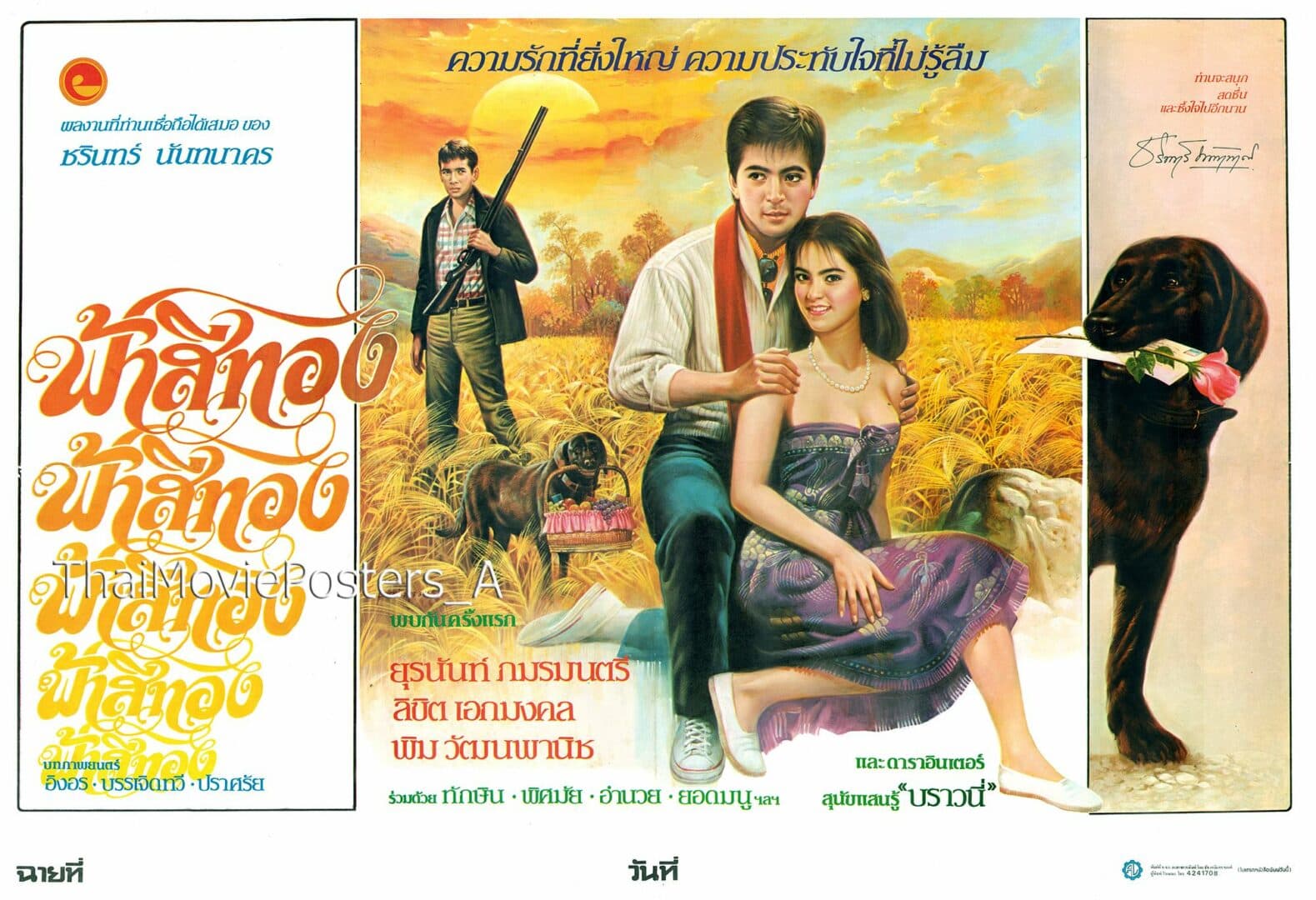 โปสเตอร์ภาพยนตร์ ฟ้าสีทอง ใช้เป็นพื้นหลัง