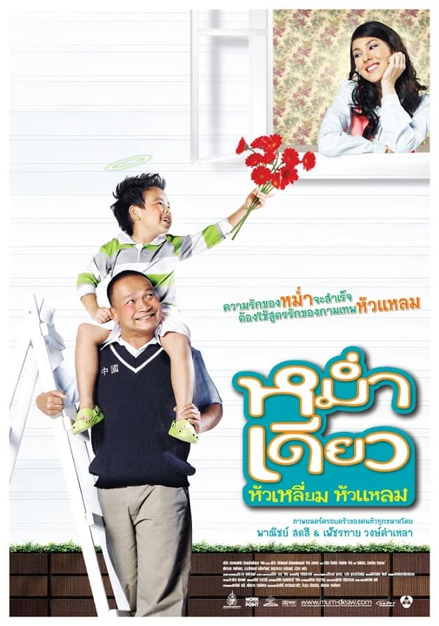 โปสเตอร์ภาพยนตร์ หม่ำเดียว หัวเหลี่ยม หัวแหลม ใช้เป็นพื้นหลัง
