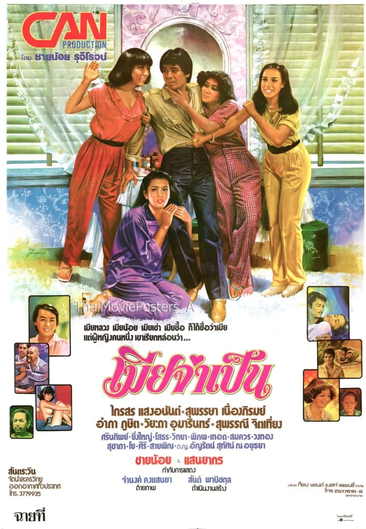 โปสเตอร์ภาพยนตร์ เมียจำเป็น ใช้เป็นพื้นหลัง