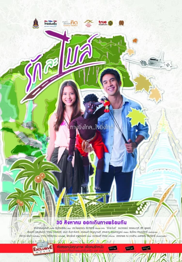 โปสเตอร์ภาพยนตร์ รักละไมล์ ใช้เป็นพื้นหลัง