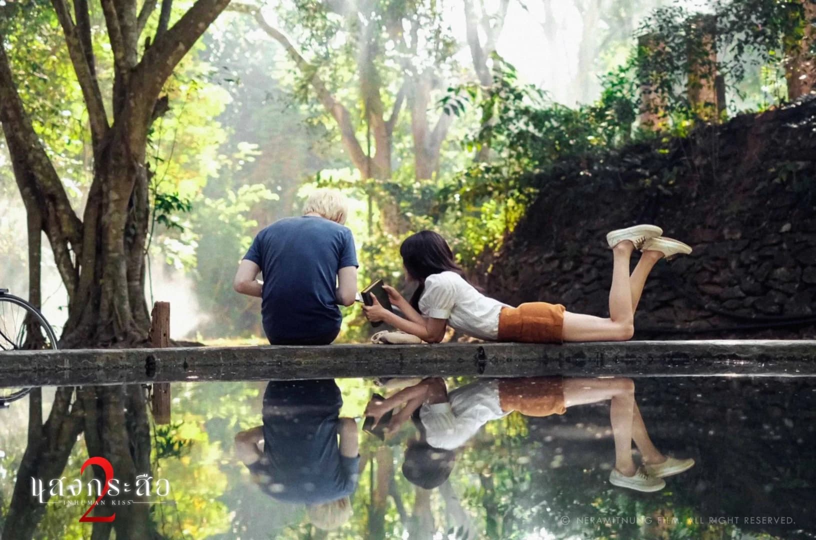 โปสเตอร์ภาพยนตร์ แสงกระสือ 2 ใช้เป็นพื้นหลัง