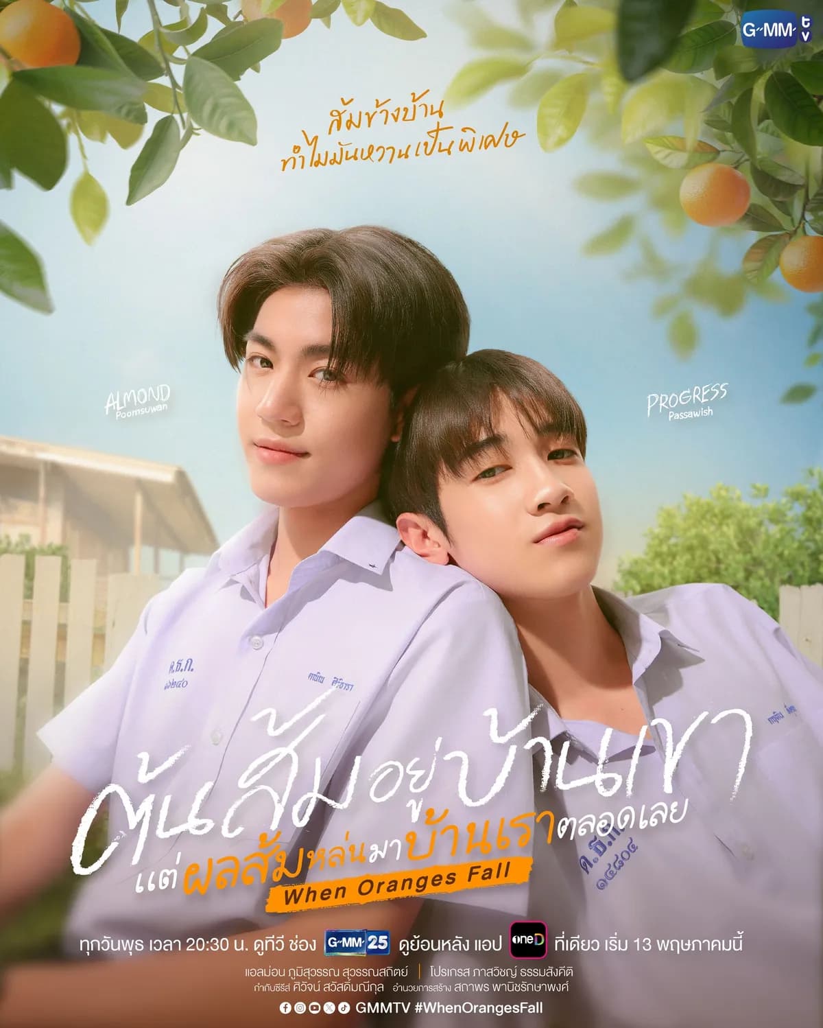 โปสเตอร์ละคร ส้มบ้านเขา แต่ผลส้มหล่นมาบ้านเราตลอดเลย ใช้เป็นพื้นหลัง